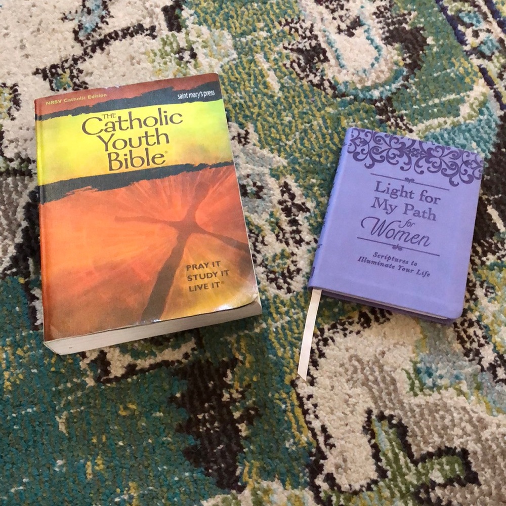 2/$12 Catholic Youth Bible AND Scripture Book